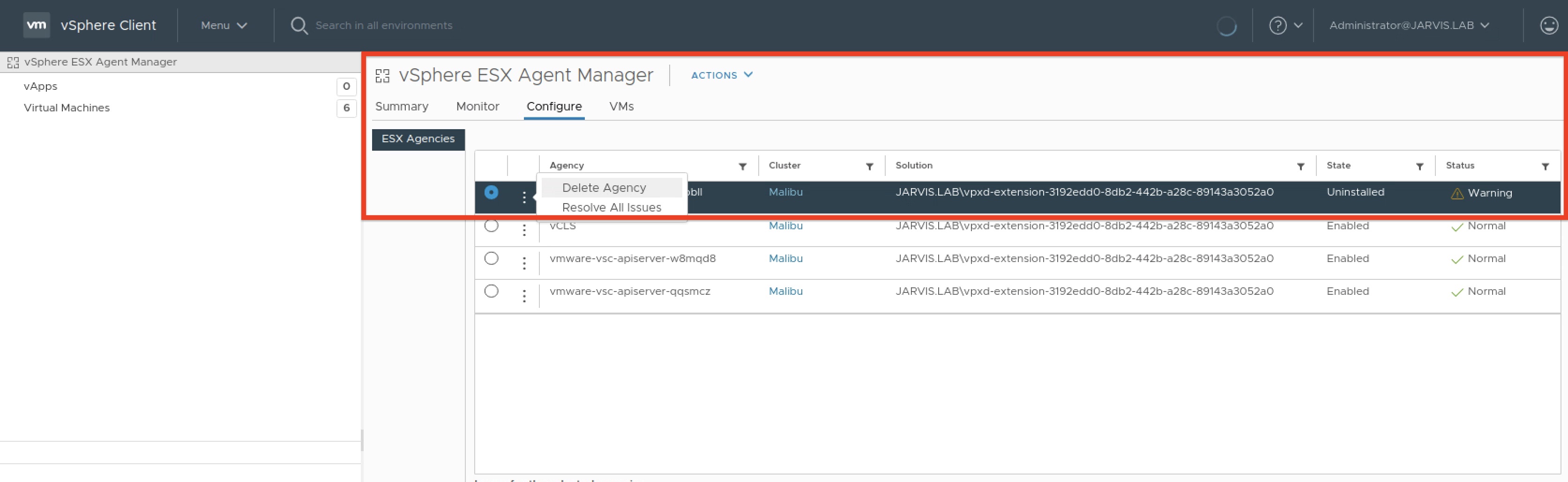 esxi remove vcenter control